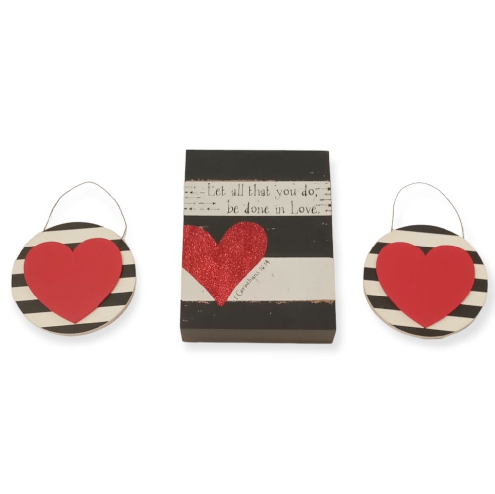 Valentine's Day Black and White Signs